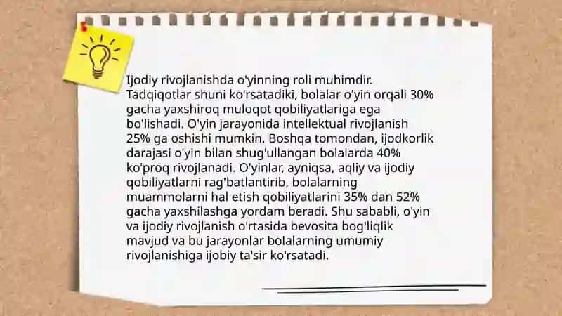 O'yinning bola faoliyatidagi mohiyati va o'ziga xosligi 4