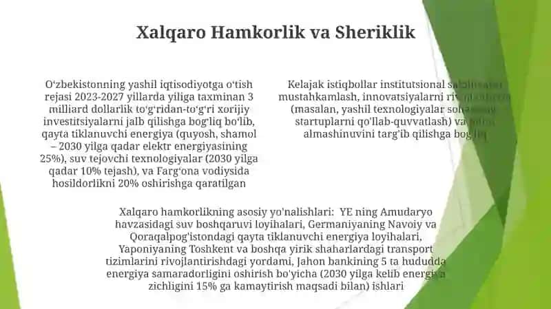O‘zbekistonda yashil iqtisodiyotning rivojlanish istiqbollari 4