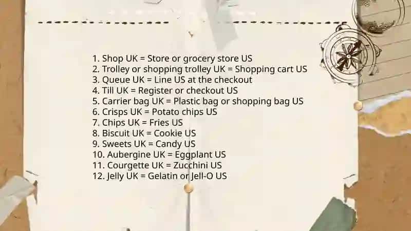 Differences Between British and American English Vocabulary 4