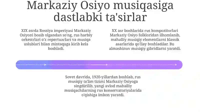 Rossiya musiqasining Markaziy Osiyo musiqasiga ta'siri tarixi 4