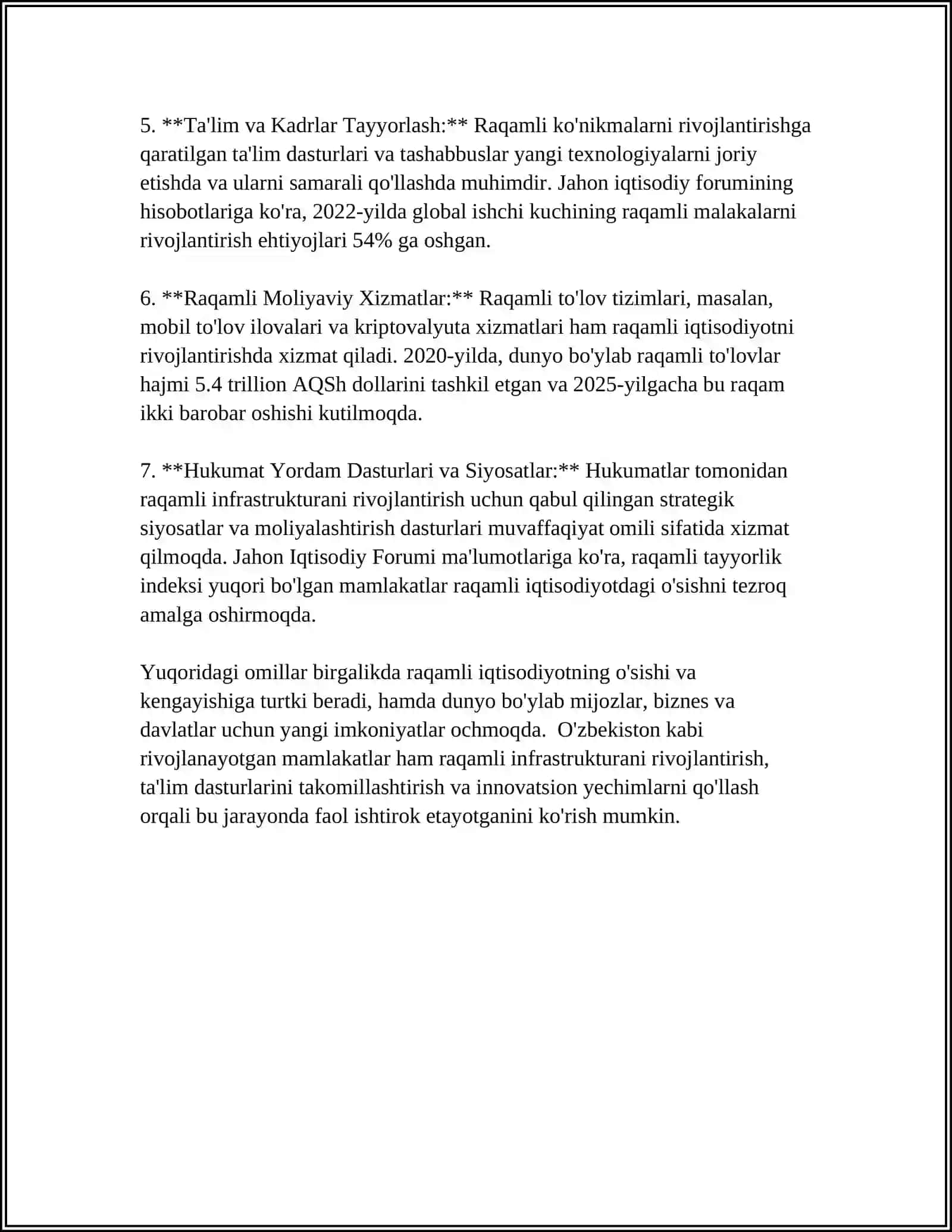 O'ZBEKISTONDA BIZNESNI RAQAMLASHTIRISHNING RIVOJLANISH TENDENSIYALARI 4