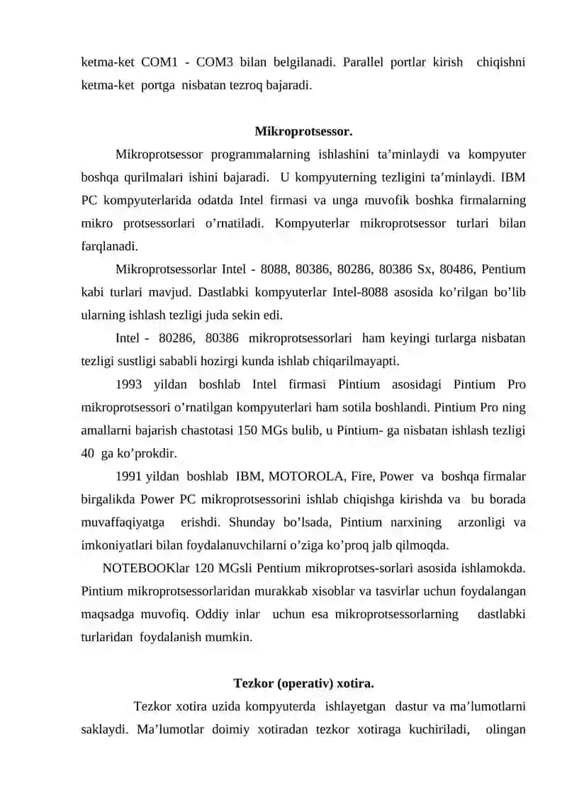 Kompyuter qurilmalari va imkoniyatlari 4