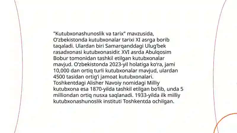 Kutubxonashunoslik va arxivshunoslik 4