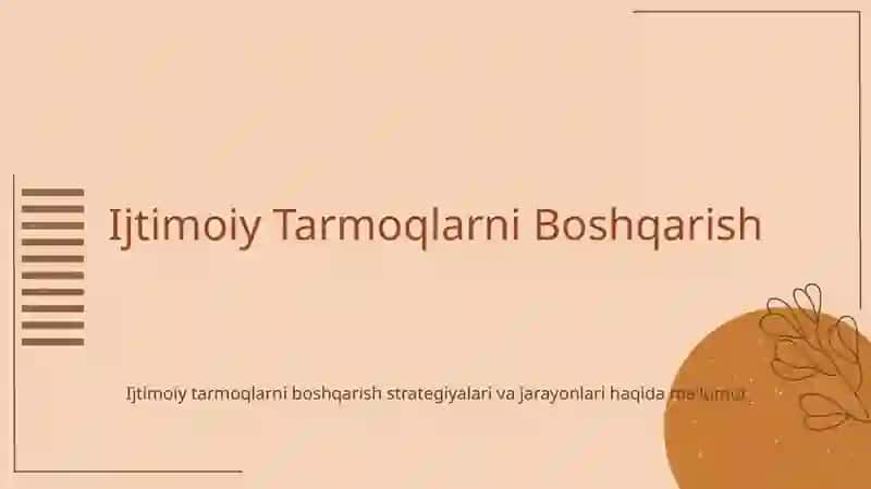Ijtimoiy Tarmoqlar va Ularni Boshqarish 4
