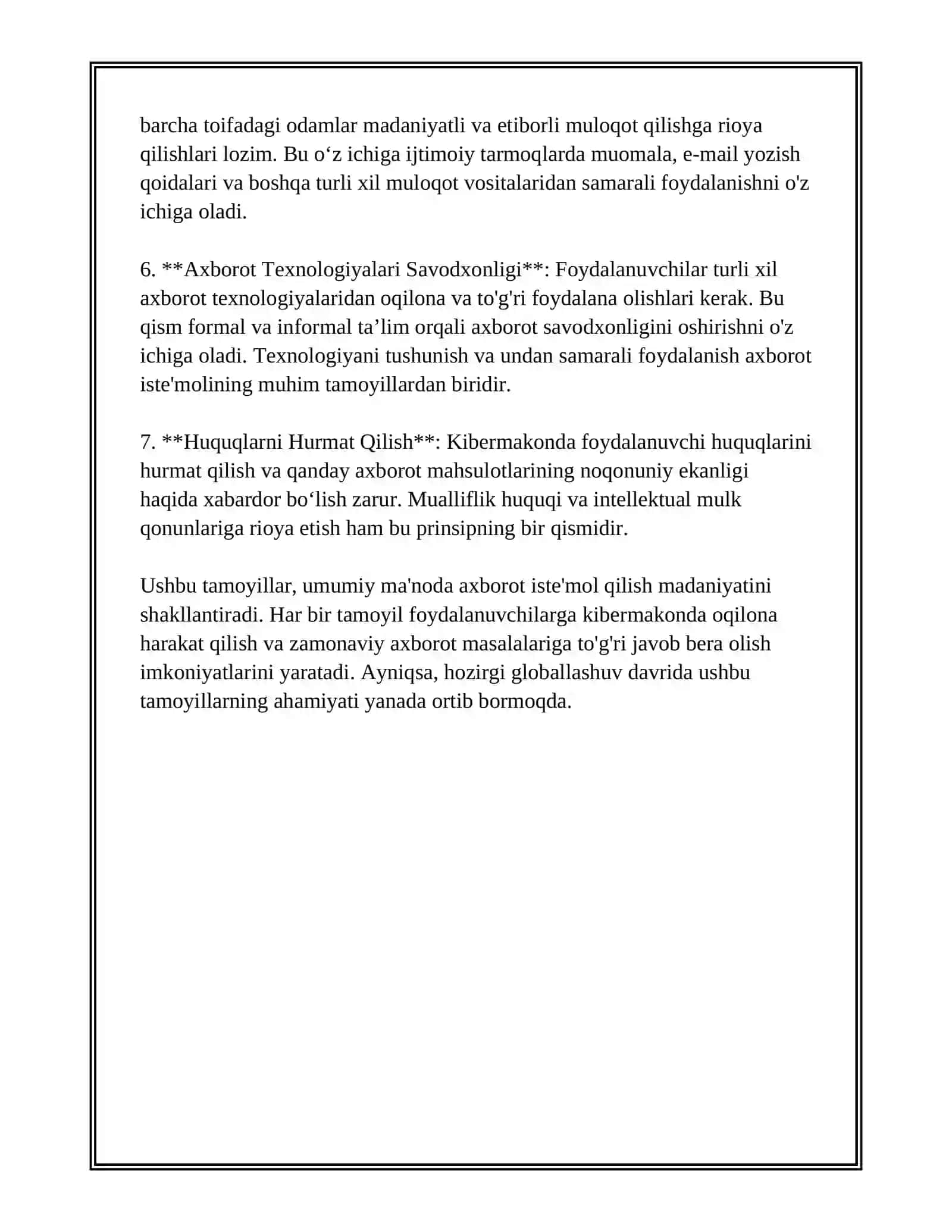 KIBERMAKONDA AXBOROT ISTE'MOLI MADANIYATI 4