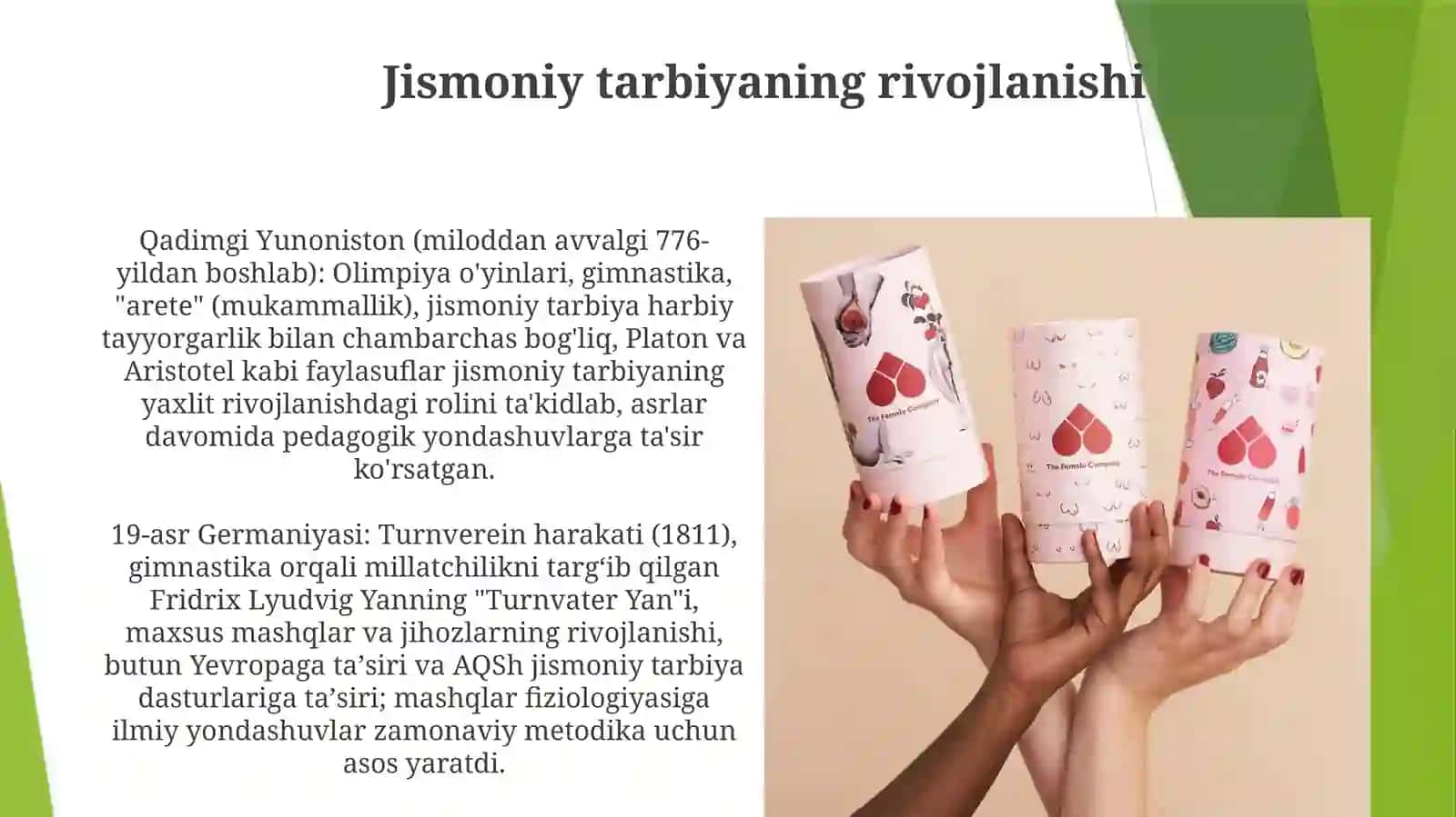 Jismoniymadaniyatnazariyasivauslubiyatifannigshakllanishivarivojlanishdavri 4