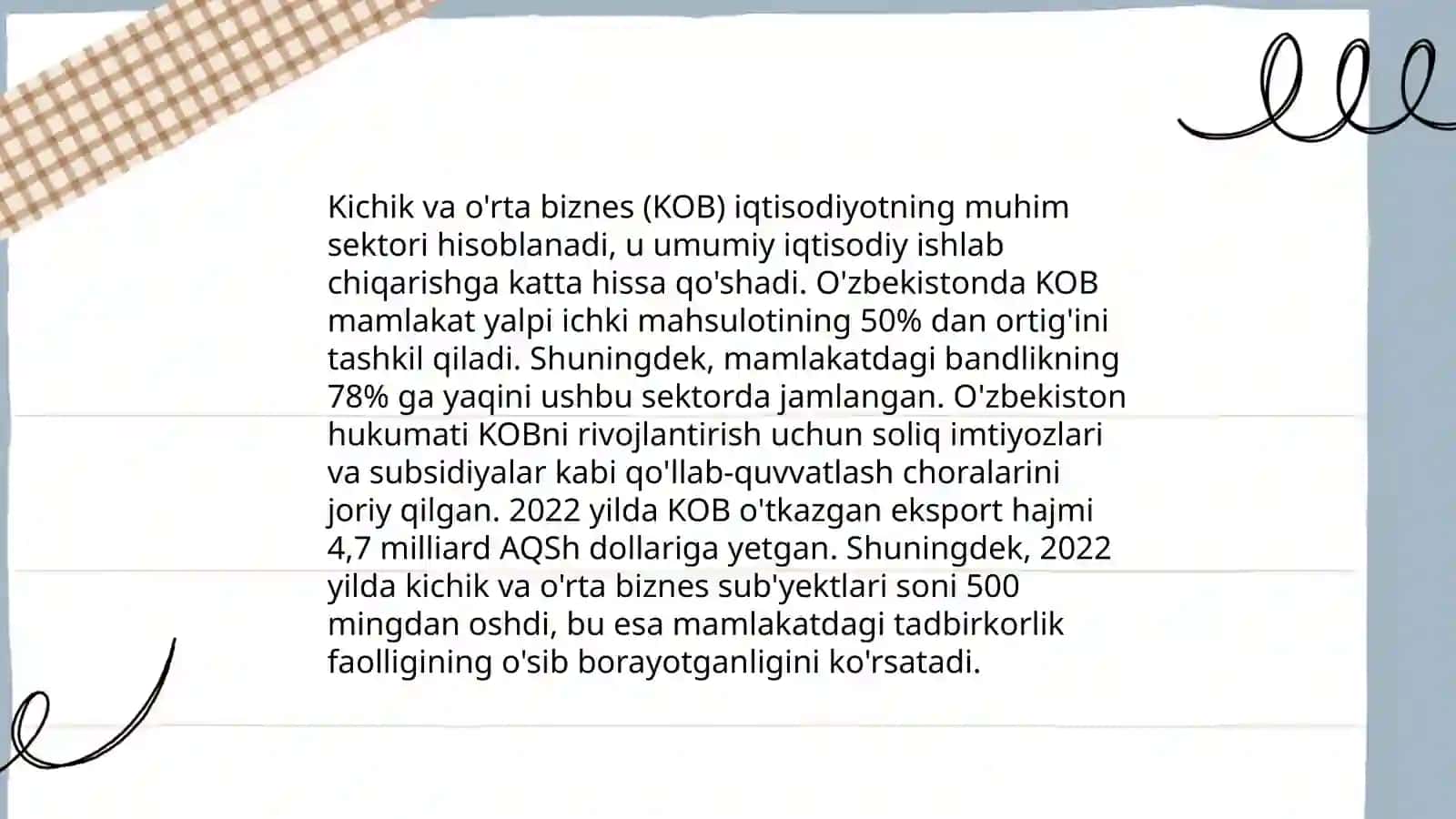 Aholi bandligini taminlash va yangi ish oʻrinlarini tashkil qilish muommosini hal etish 4