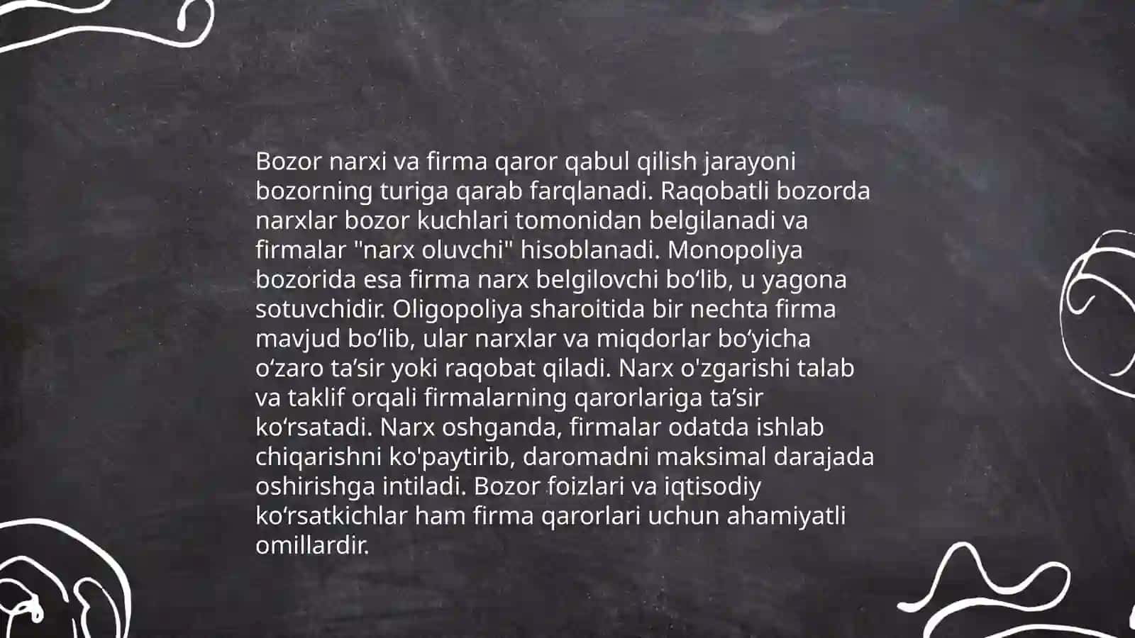 Mukammal raqobatlashgan bozorda, qisqa muddatli oraliqda firma foydasini maksimallashtirish va uning taklifi 4