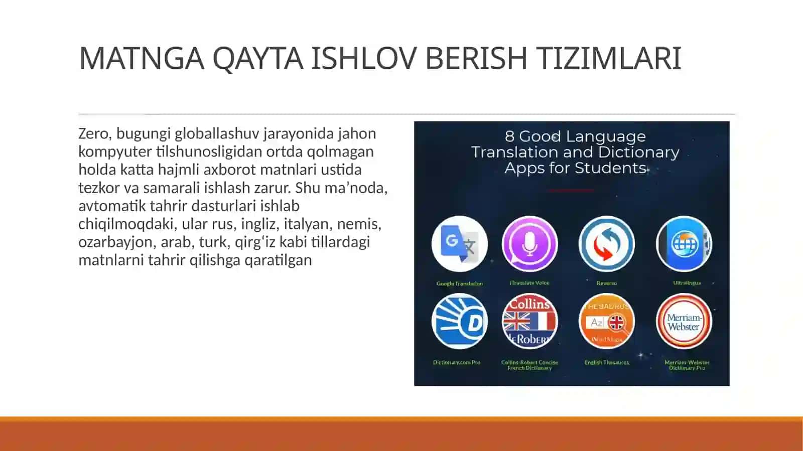 Mashina tarjimasi morfoonalizatiri uchun o'zbek tilining morfologik modelini shakllantirish 4