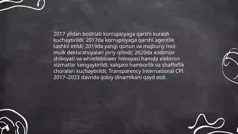 Yangi Oʻzbekiston ijtimoiy- siyosiy, iqtisodiy va madaniy hayotdagi oʻzgarishlar 4