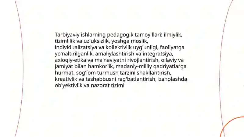 Sinfdan va maktabdan tashqari tarbiyaviy ishlar kontsepsiyasi. 4