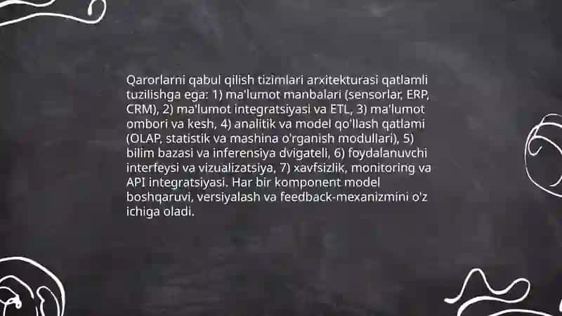 Axborot analytika va qarorlarni qabul qilishni qollab quvvatlovchi tizimlar 4