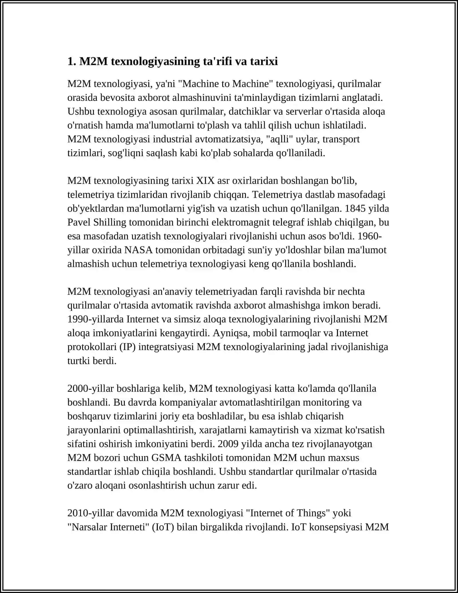 M2M TEXNOLOGIYASI 4