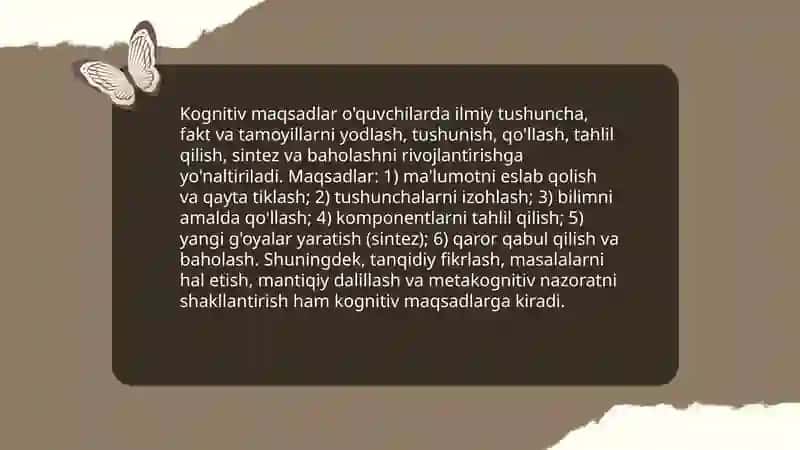 Õqish jarayonining maqsadlari 4