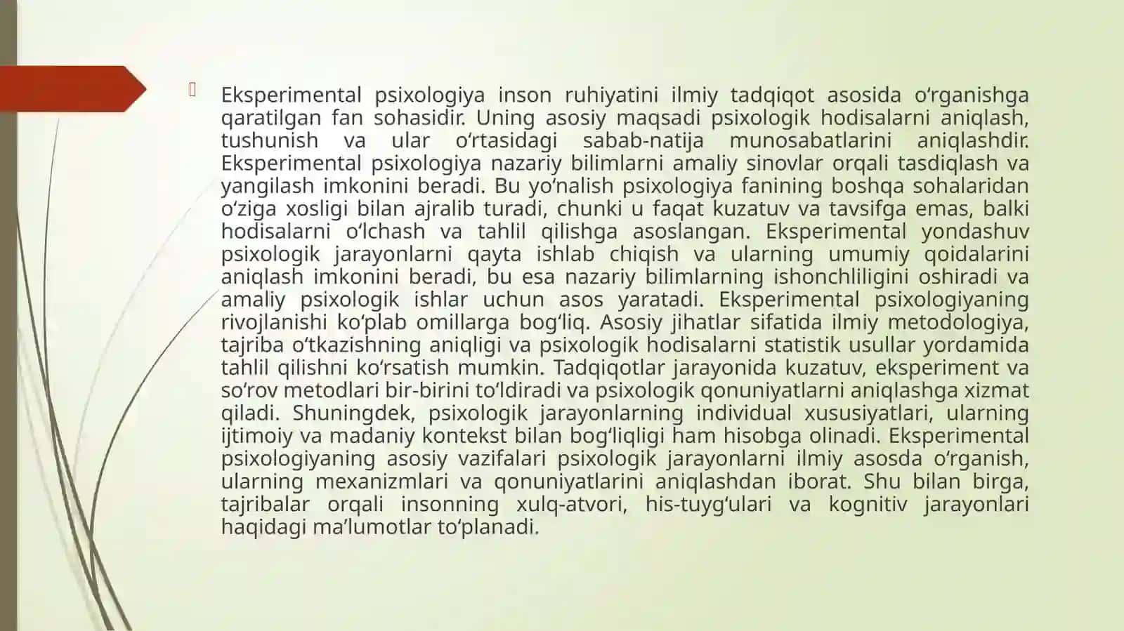 Eksperimental psixologik jarayonlari bosqichlari 4