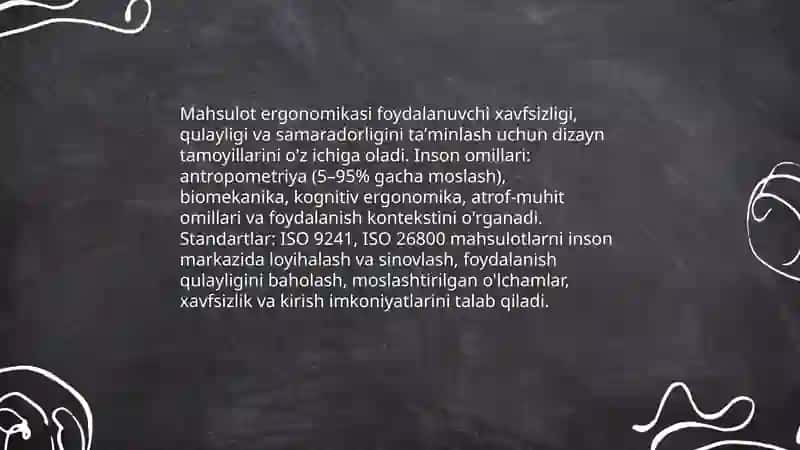 Mahsulotlarni loyihalashtirish va standartlashtirish 4