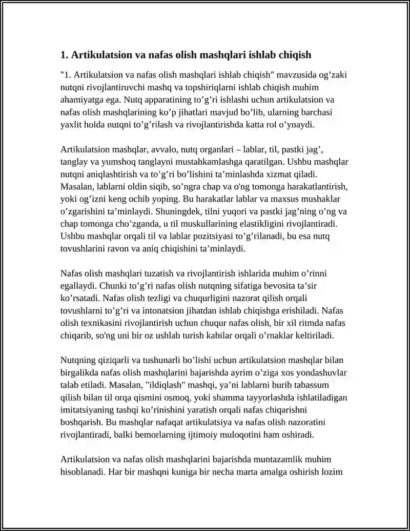 OG'ZAKI NUTQNI RIVOJLANTIRUVCHI MASHQ VA TOPSHIRIQLAR ISHLAB CHIQISH 4