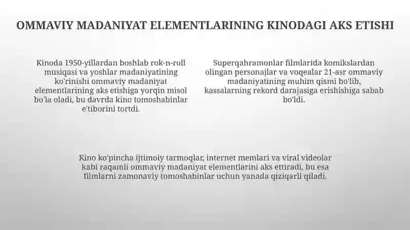 Kino va Ommaviy Madaniyat: Ta'rif va Tarix 4