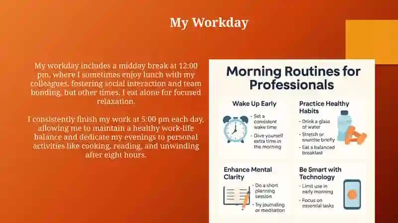 My Daily Habits and Routine (Present Tense) Simple, Questions, Negations 4
