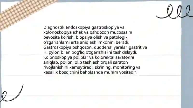 Tibbiyotda endoskopik usullarning qoʻllanishi 4