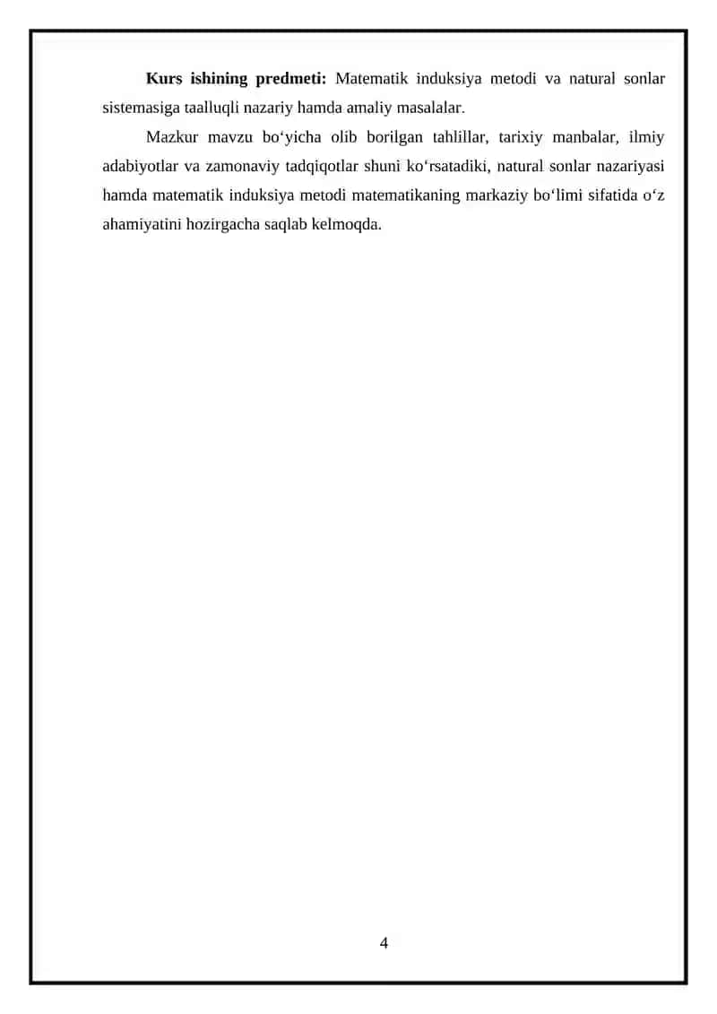 NATURAL SONLAR SISTEMAS. MATEMATIK INDUKISYA METODI 4