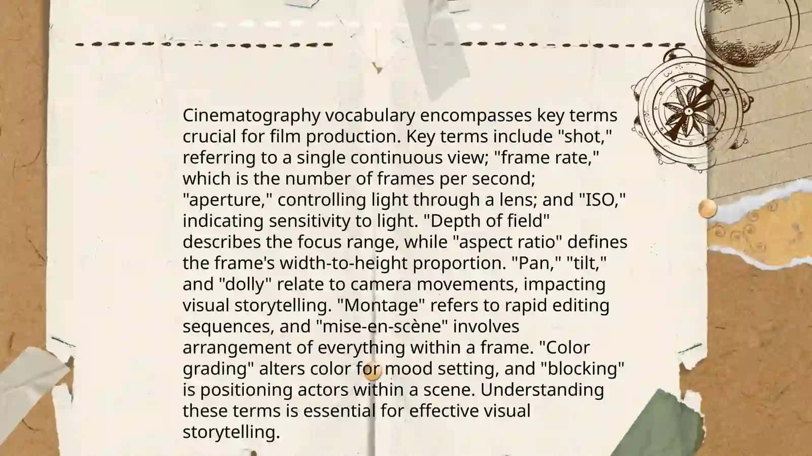 Film Production Terminology 4