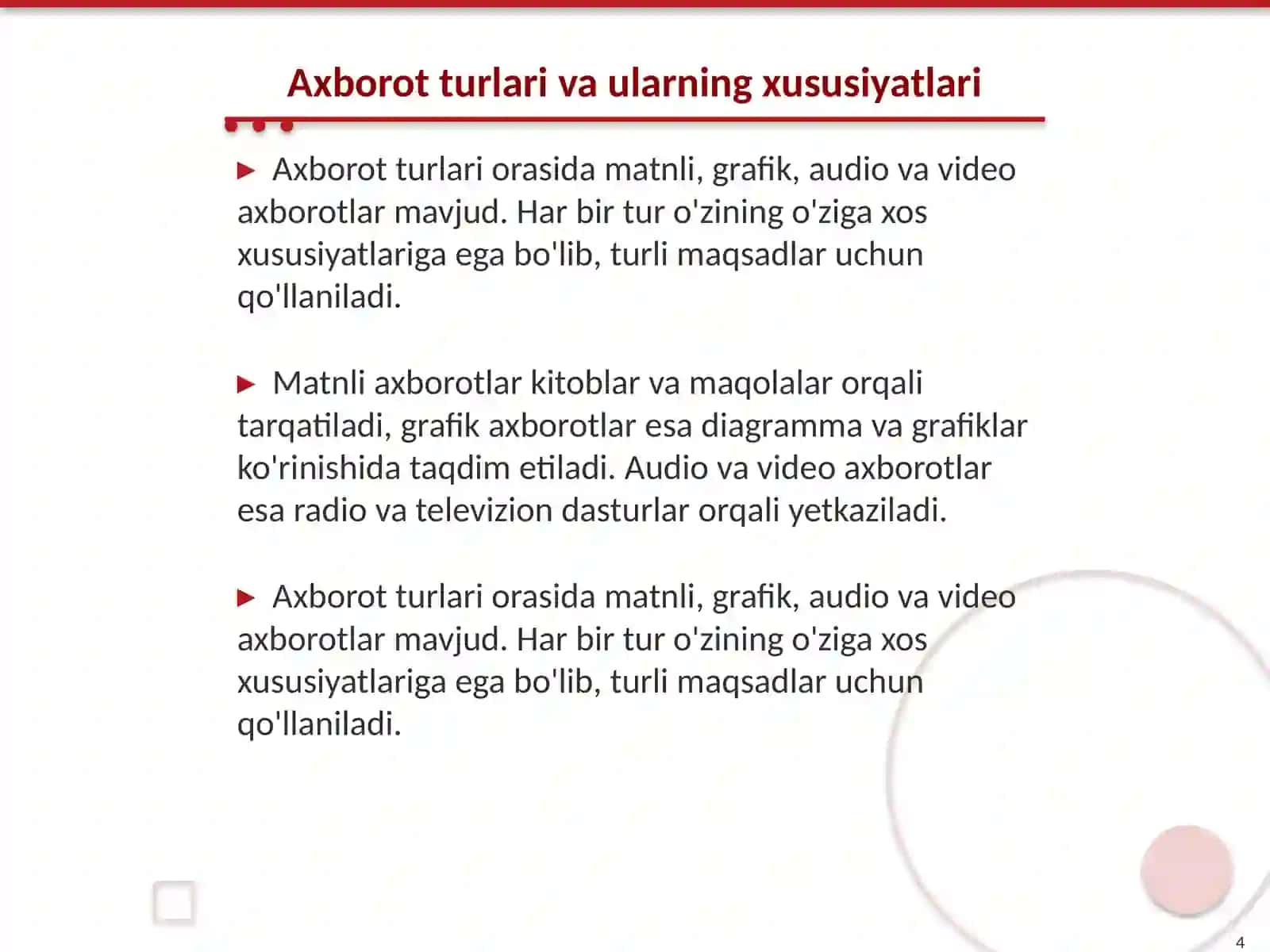 Axborot nima va uning manbalari 4