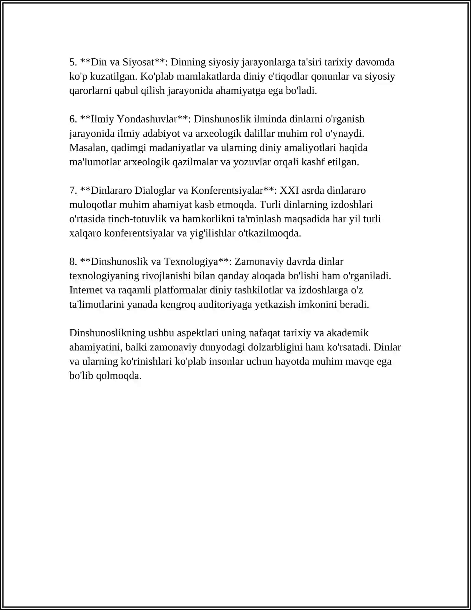 DINSHUNOSLIK METODOLOGIYASI VA DINLARNING TASNIFI 4