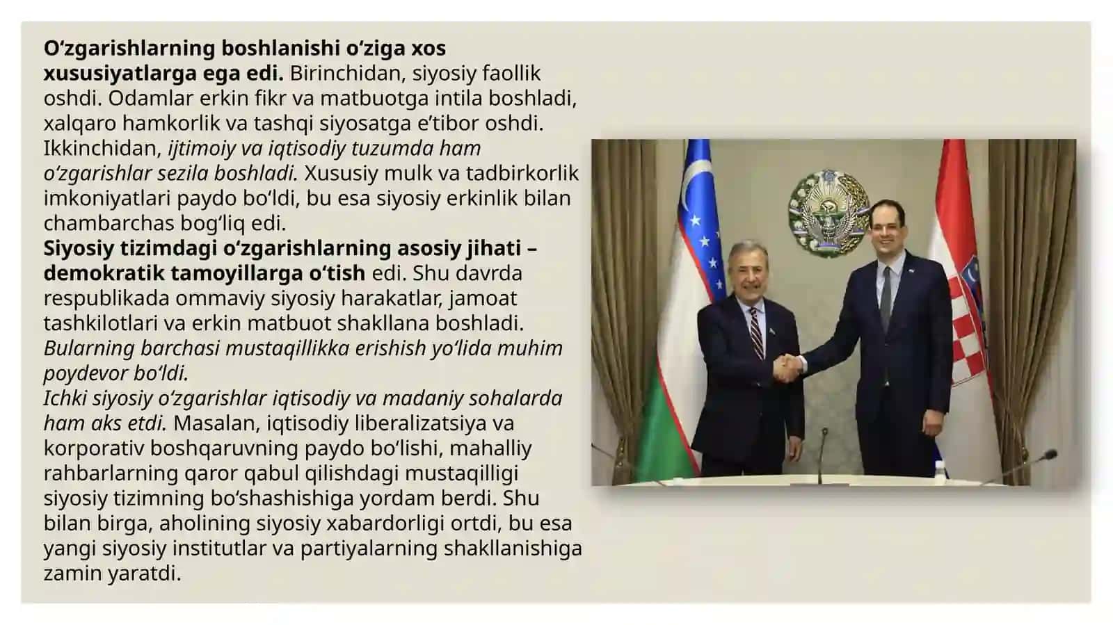 Siyosiy tizimdagi ozgarishlar va Mustaqillikning elon qilinishi 4
