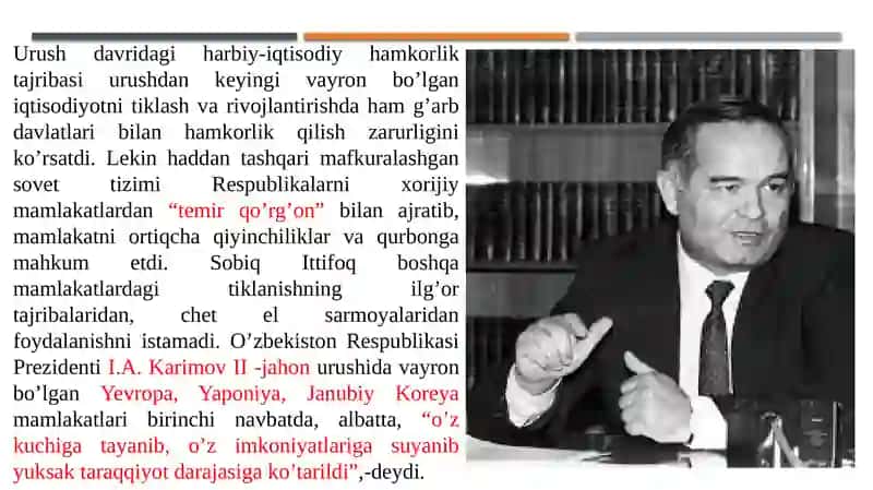 Sovet davlatida ma’muriy-buyruqbozlik tuzumining kuchayishi va inqirozi davrida O’zbekiston (1946-1985 yy.) 4