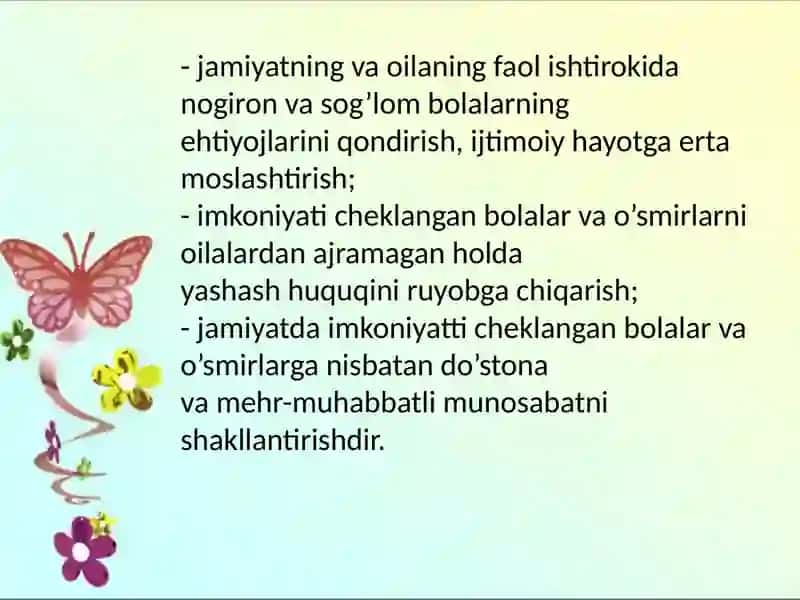 Maktabgacha inklyuziv ta'limning tamoyillari 4