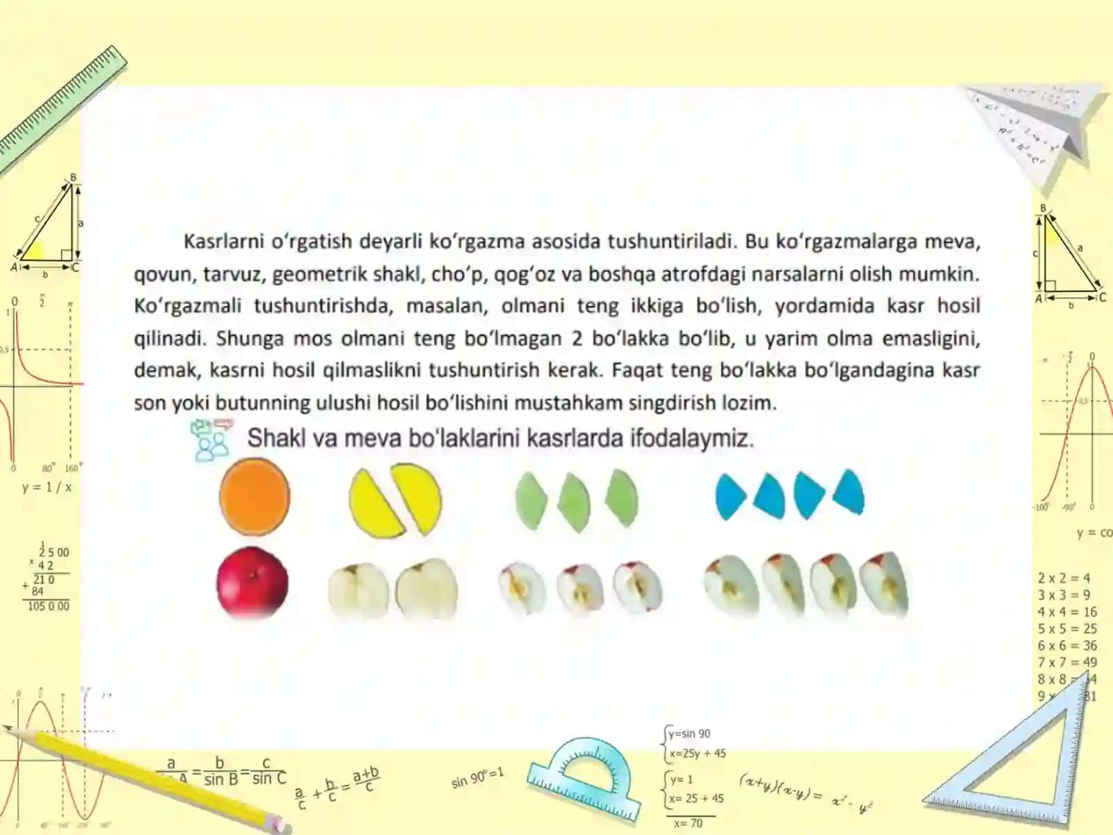 Algebra element o‘rgatish metodikasi. Ulush va kasr. O‘nli kasr 4