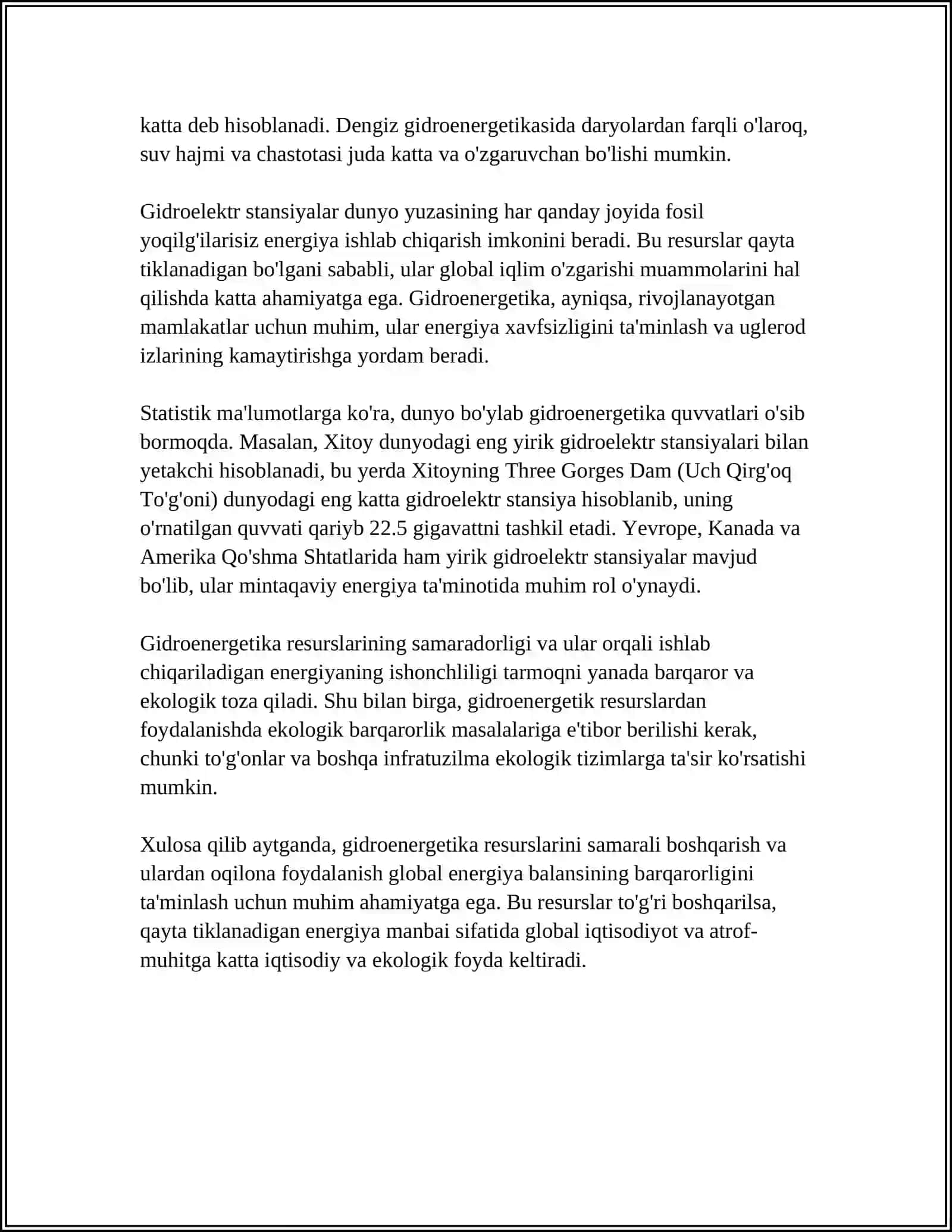 GIDROENERGETIKA ZAXIRALARI 4