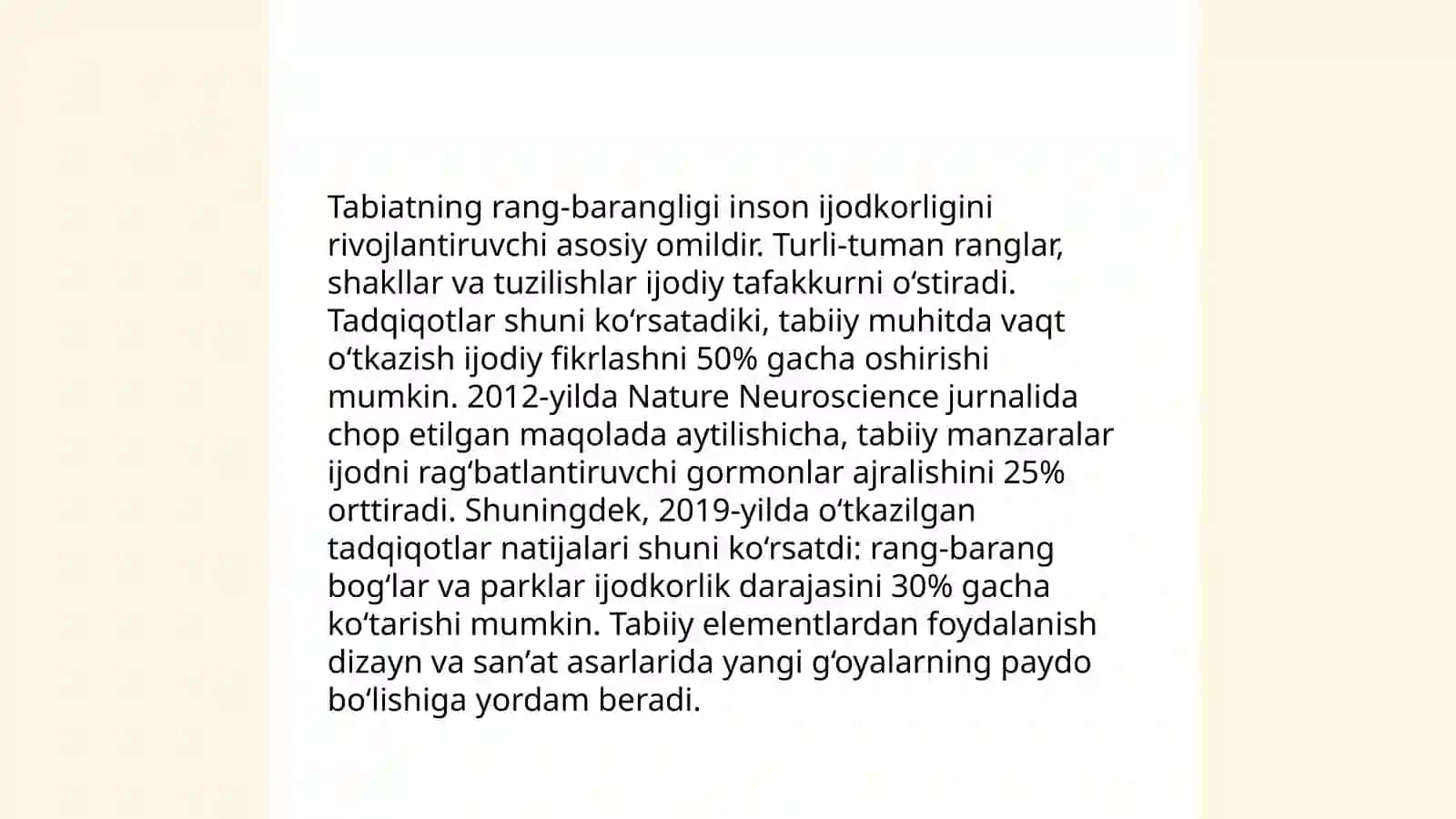 Bolalarni tabiatan ilhomlanib ijod qilishga o'rgatish 4