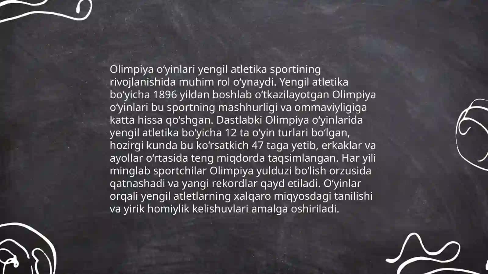 Yengil atletika rivojlanish tarixi 4