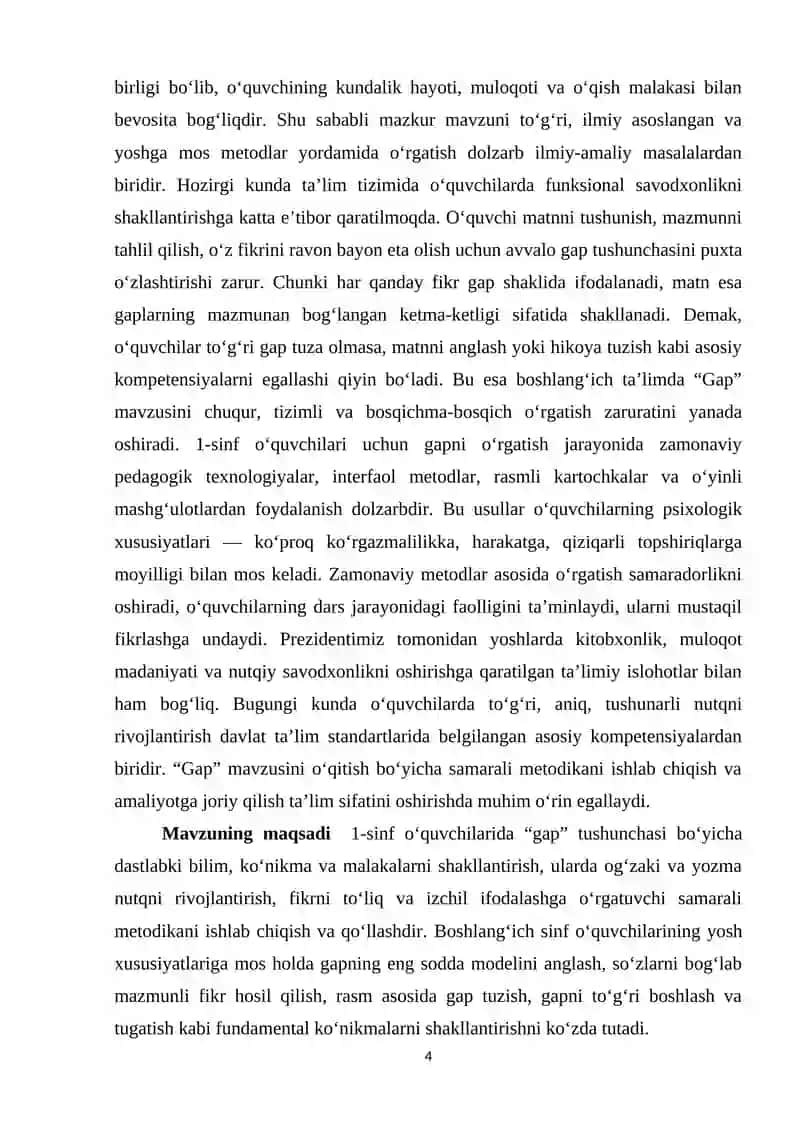 1-sinfda Gap mavzusini òrgatish metodikasi 4