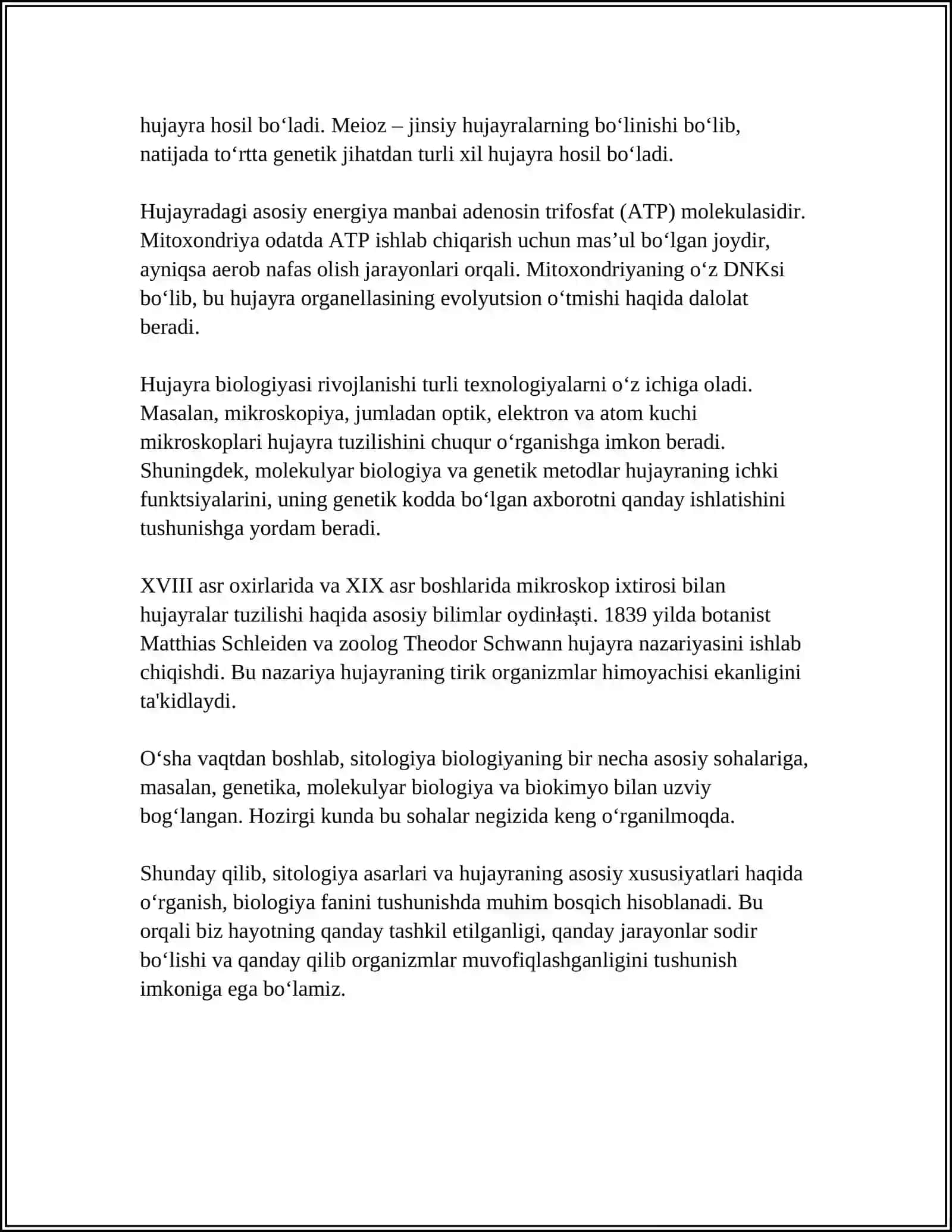 OSIMLIKLARNING KELIB CHIQISHI IKKILAMCHI BOLGAN HUJAYRALARI 4