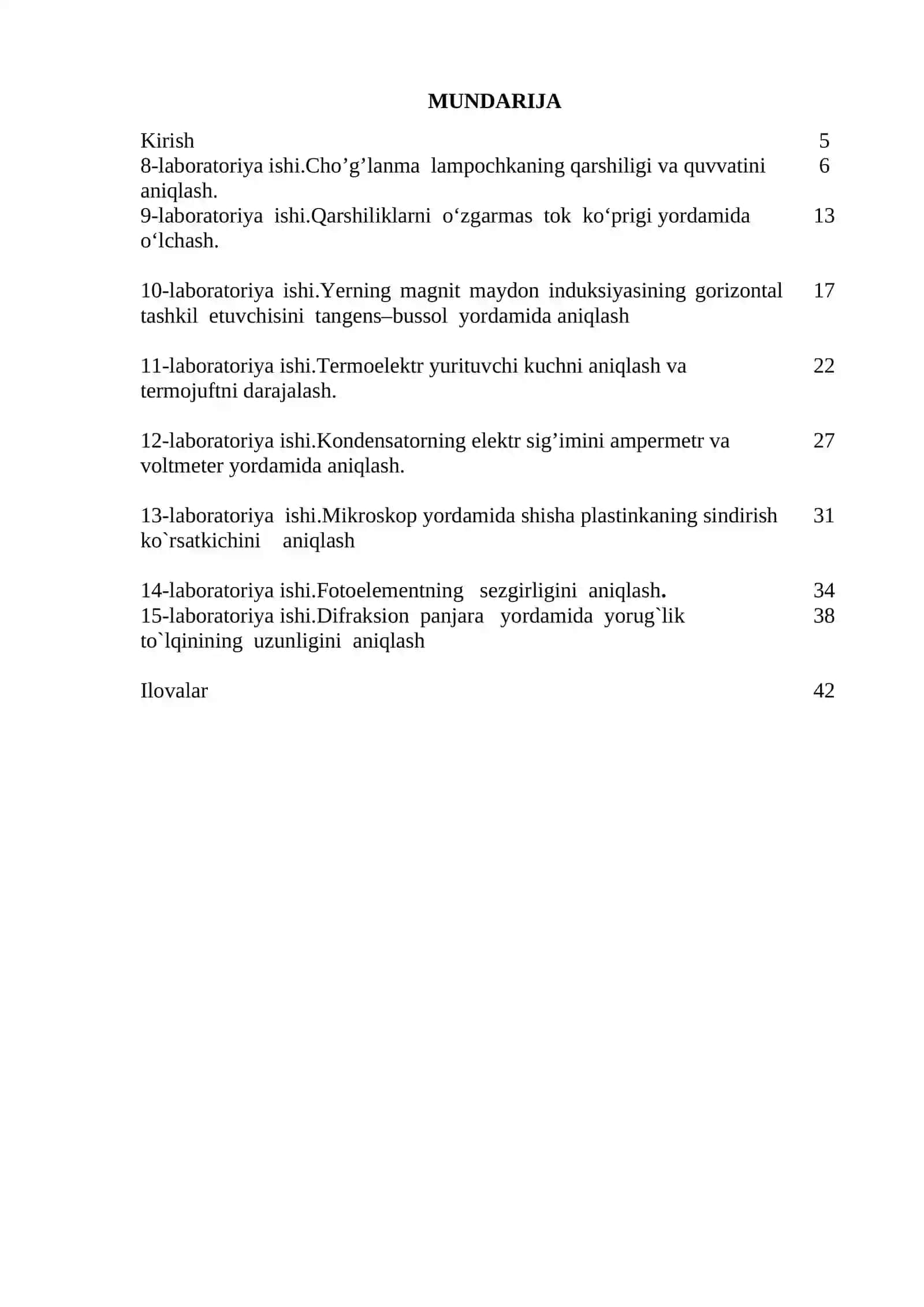 Uslubiy koʻrsatma fan dasturi va sillabusga muvofiq ishlab chiqildi 4