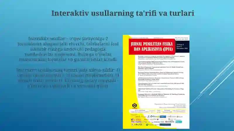 Tarbiya fanini o'qitishda interaktiv usullar 4