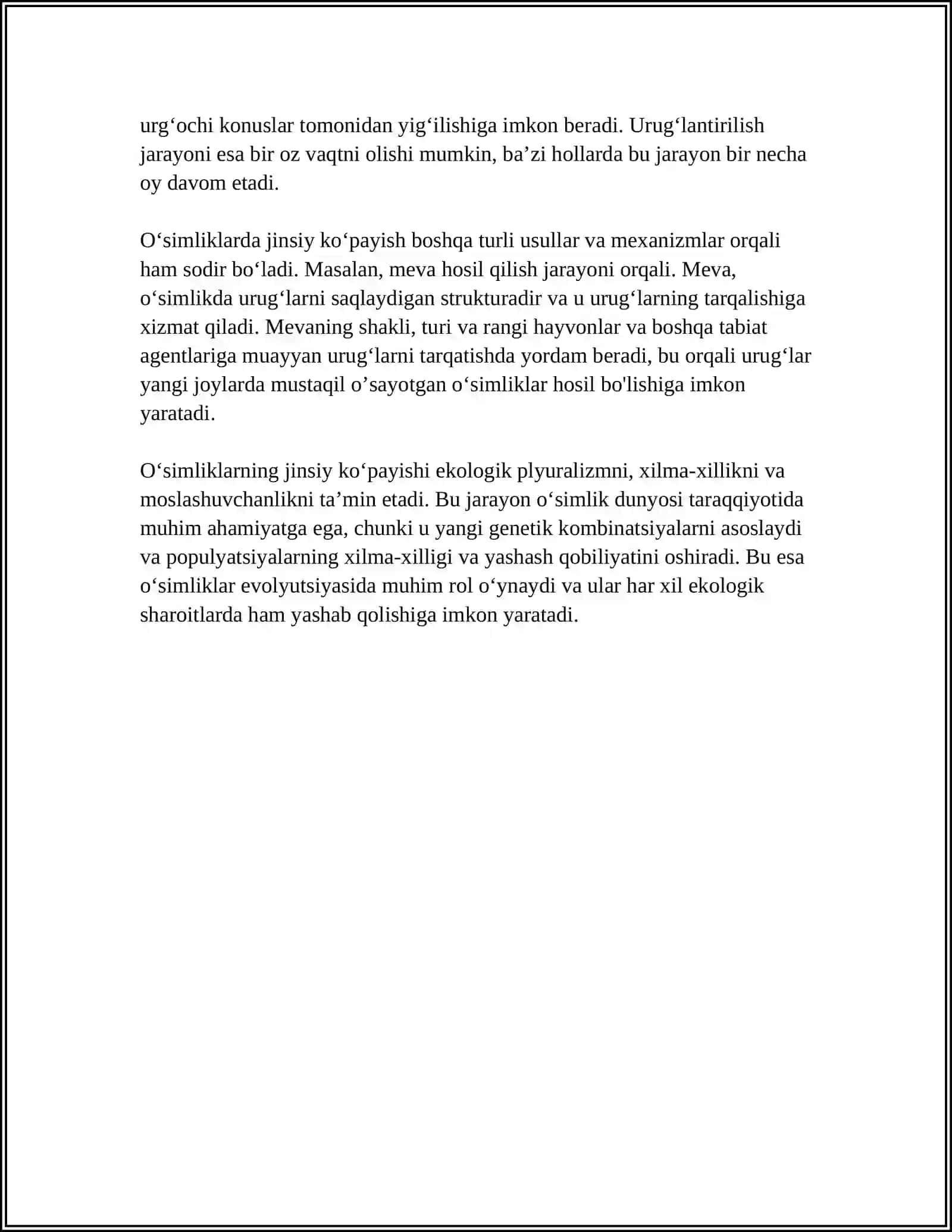 Oʻsimliklarning koʻpayish xillari va undan seleksiyada foydalanish 4