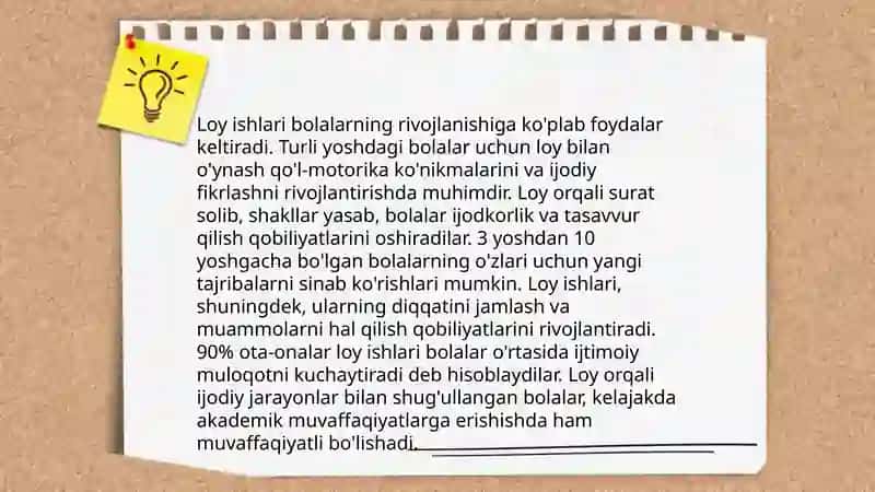 Turli yoshdagi bolalar guruhida loy ishiga o'rgatish metodlari 4