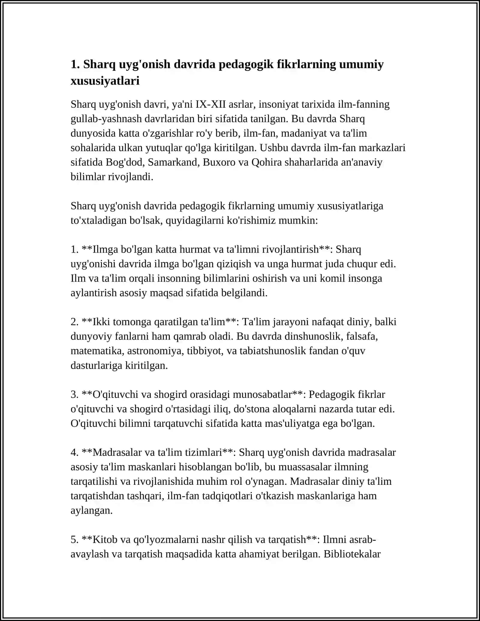 SHARQ UYĞONISH DAVRIDA PEDAGOGIK FIKRLAR TARAQQIYOTI 4