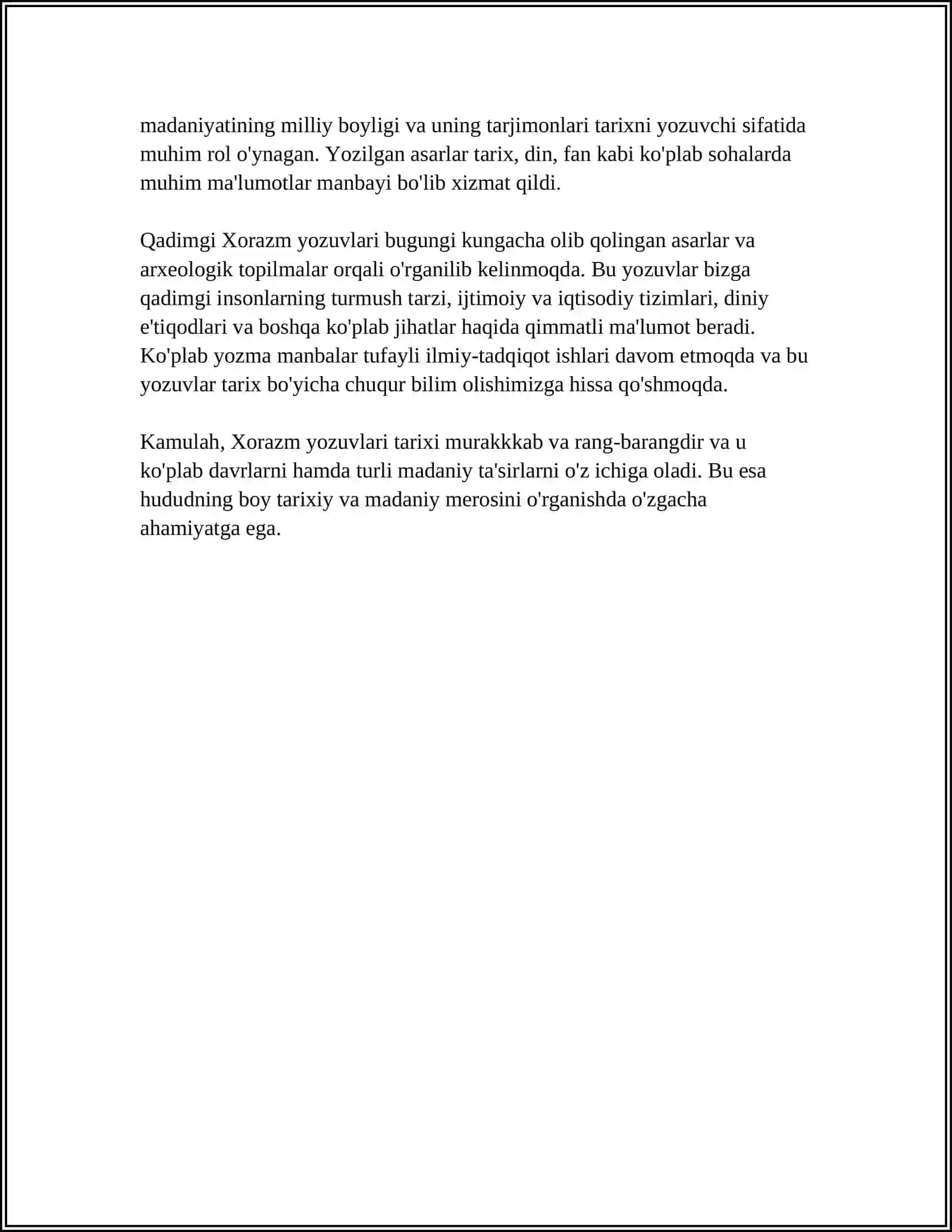 QADIMGI YOZUVLAR HAQIDA (XORAZM, KUSHON, BAQTRIYA, EFTAL YOZUVLARINING TARIXI) 4