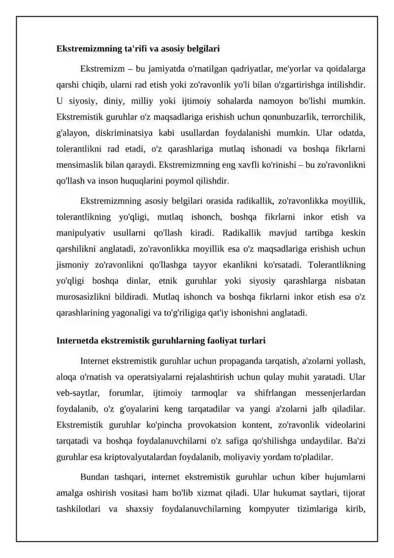 Internet saytlari va ijtimoiy tarmoqlarda faoliyat yurituvchi ekstremistik jamoalar 4
