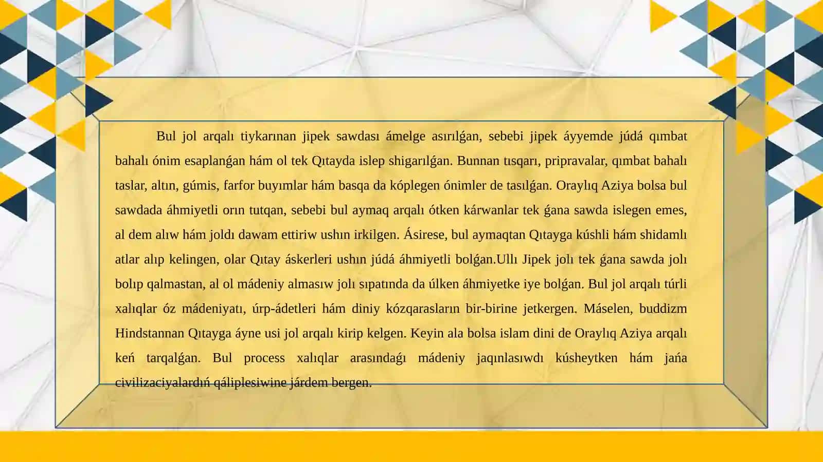 Ullı jipek jolı 4