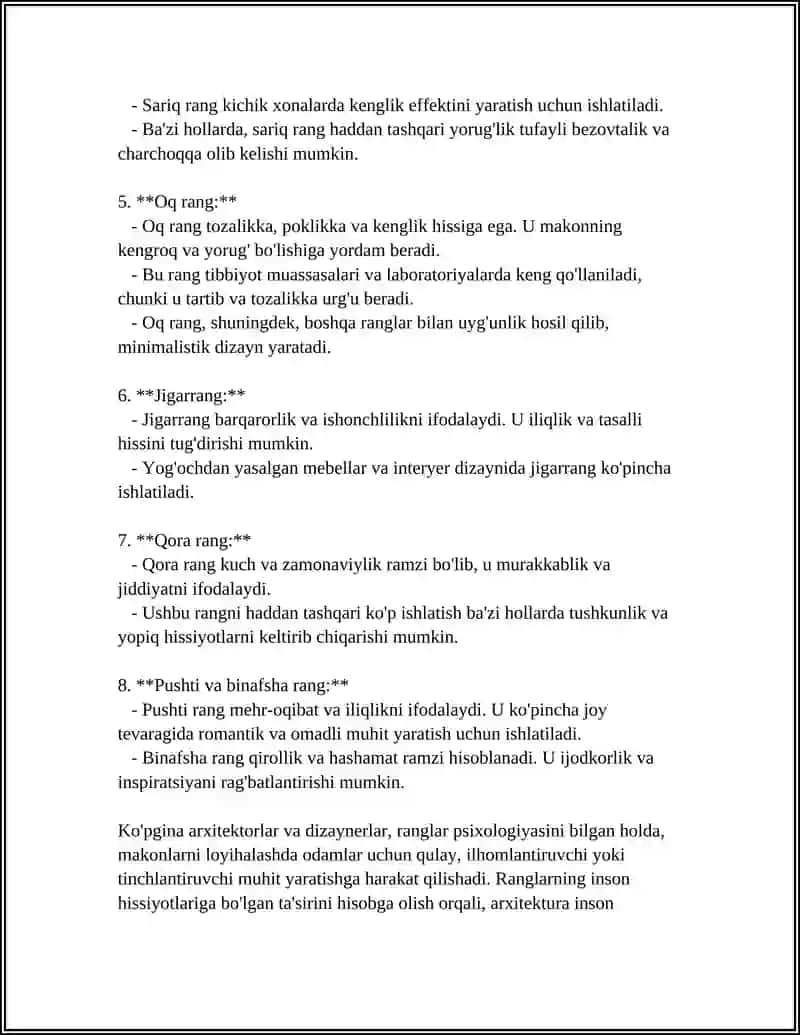 RANG TASVIRING ARXITEKTURADA MUHIM ÒRNI QANDAY 4