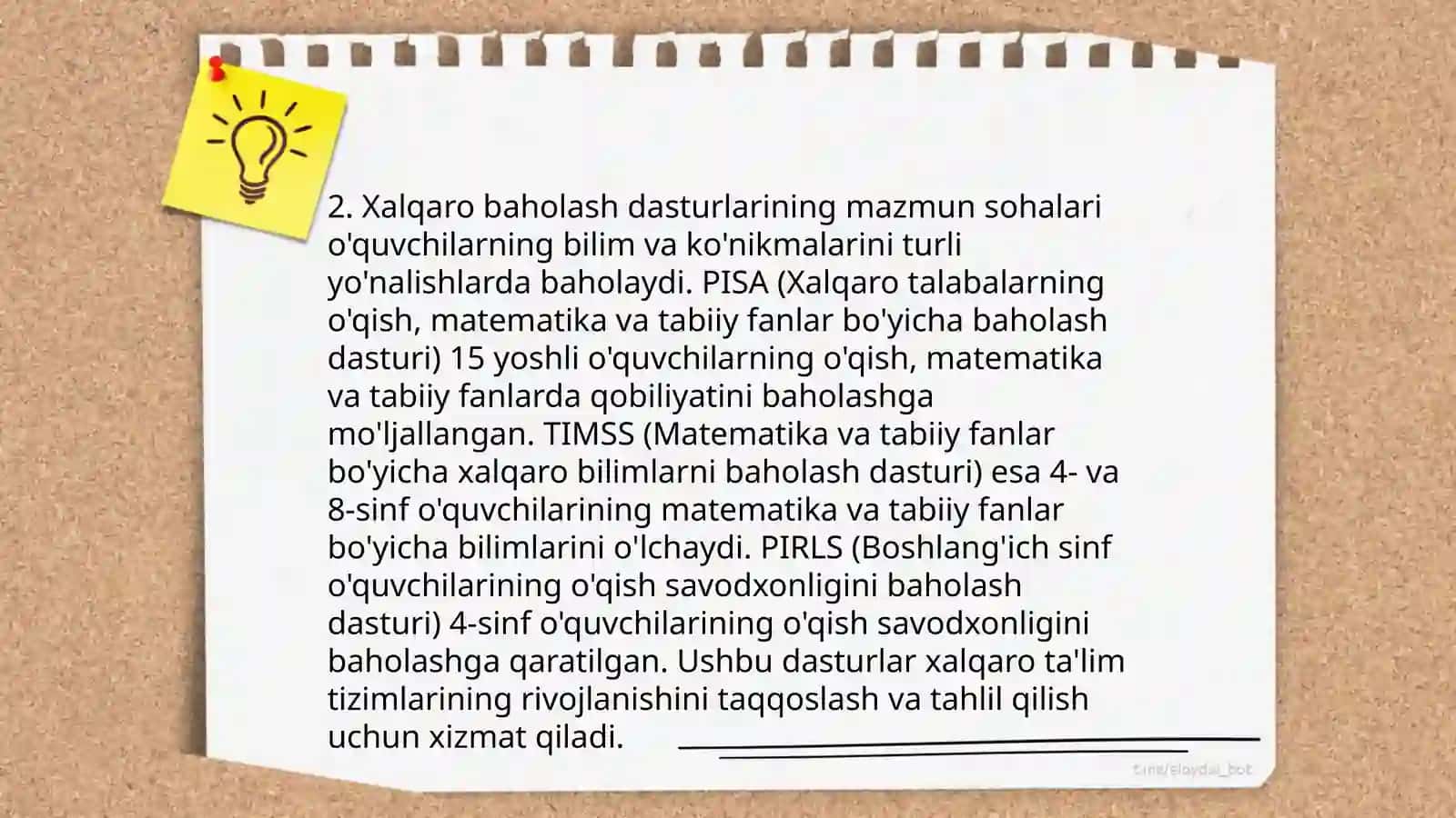 Xalqaro baholash dasturlari 4
