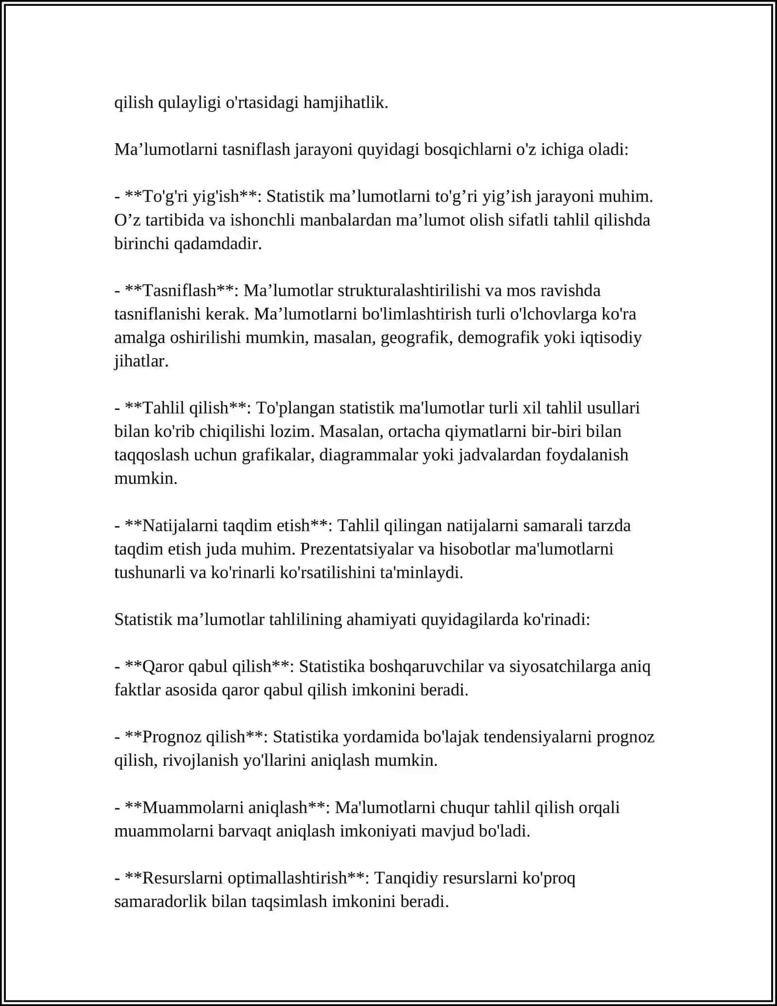 MATEMATIK STATISTIK EHM DASTURLARI VA ULAR BILAN ISHLASH 4
