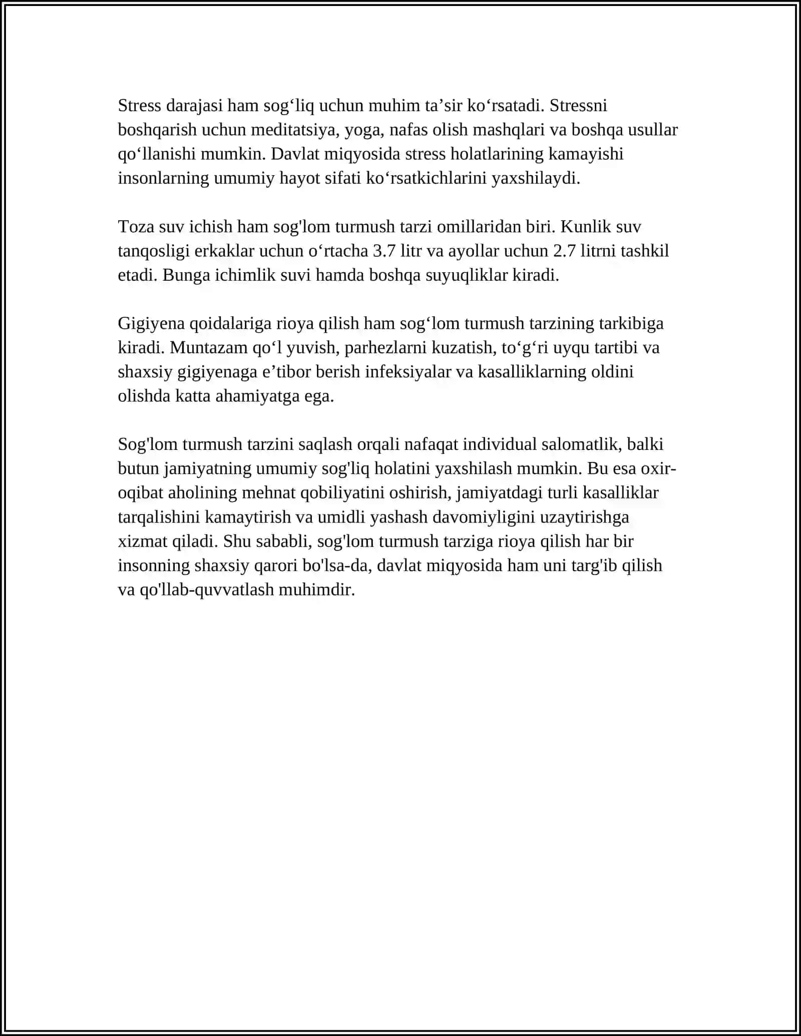 BO'LAJAK O'QITUVCHILARDA PEDAGOGIK FAOLIYATGA TAYYORLASHDA SOG'LOM TURMUSH TARZINI SHAKLLANTIRISH USULLARI VA VOSITALARI 4