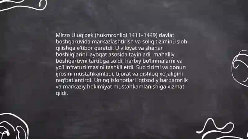 Mirzo Ulugʻbekning Hayoti 4